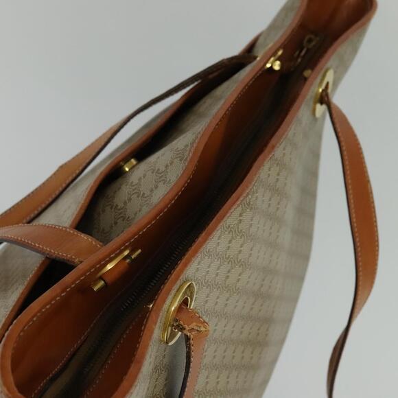 CELINE Macadam Canvas Tote Bag Beige Gold - Picture 6 of 12